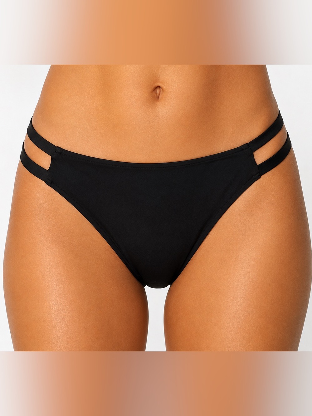 Double-Strap Black Bikini Bottom
